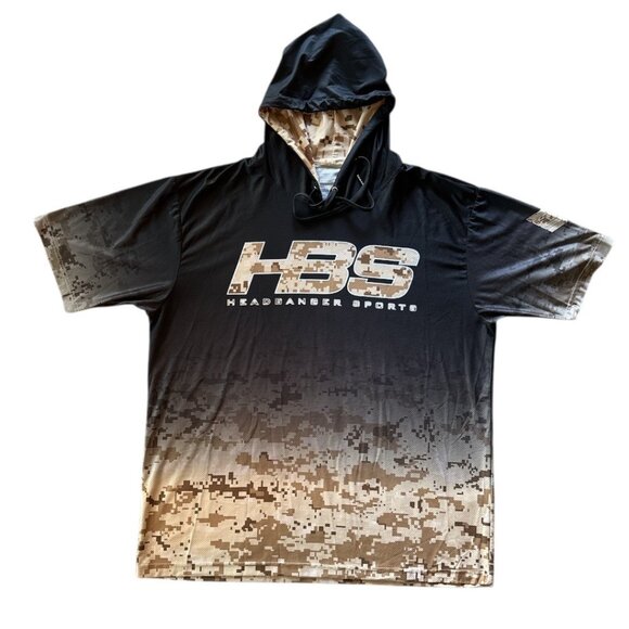 Headbanger Sports SS Camo Digital Print Hoodie 2XL - Picture 1 of 10